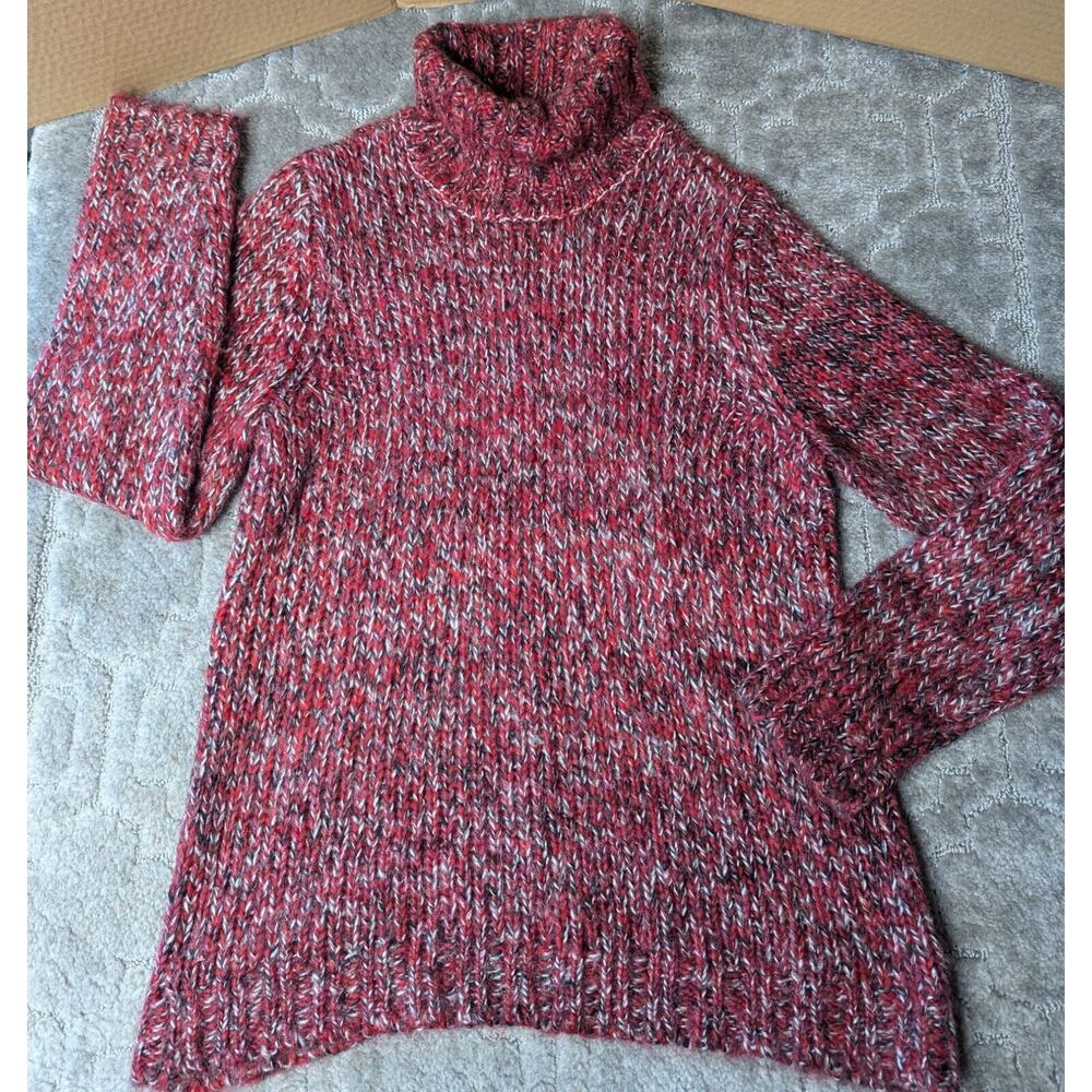 Relativity Turtleneck Sweater WOMENS JUNIORS PETITE LARGE super soft cable knit